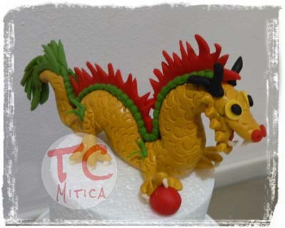 Piccolo Drago Cinese, Realizzato a mano per decorare Torte da MiticaTC